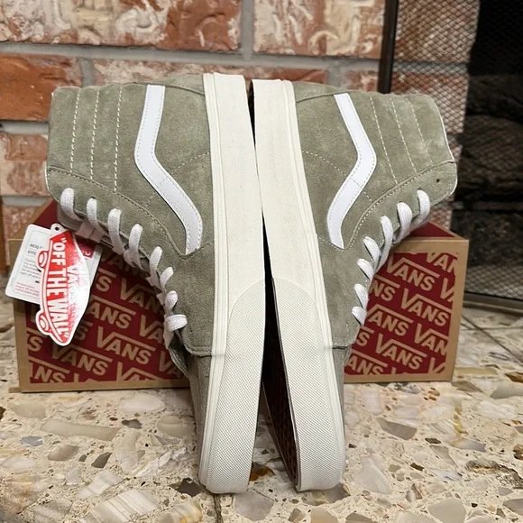 Vans Sk8 hi pig suede moss gray